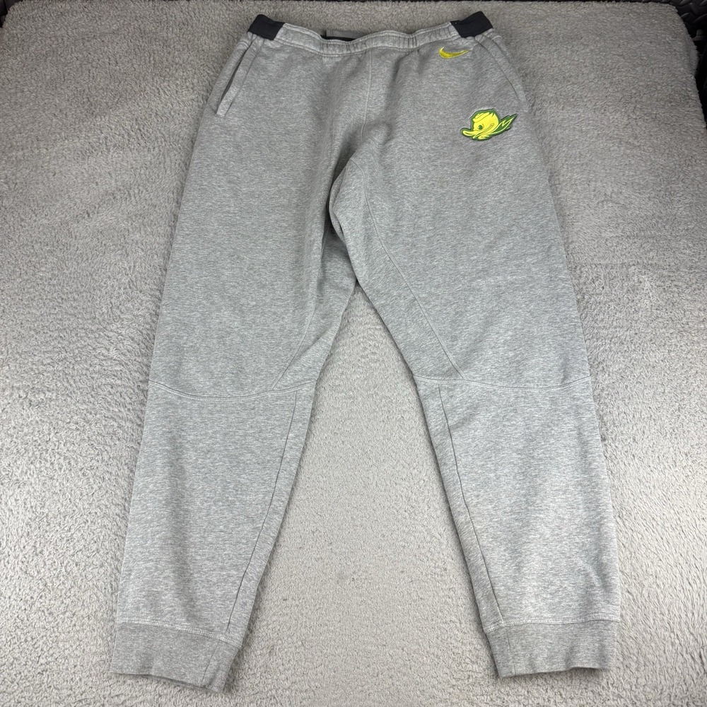 Nike Oregon Ducks Gray Jogger Sweatpants Pants Green/Yellow Mens Size Xxl